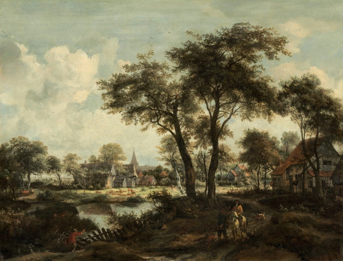 Villaggio vicino ad un laghetto - Widener Collection, National Gallery of Art